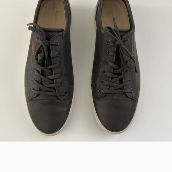 Ecco Men's Soft 7 Leather Lace-Up Sneakers Minimalist Quiet Luxury EU 47 US 13 - Picture 3 of 12